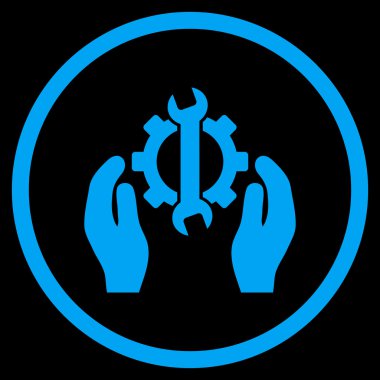 Onarım hizmeti düz vektör simgesi