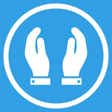 Bakım el düz vektör simgesi