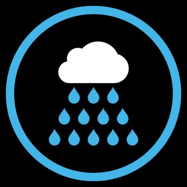 Yağmur bulutu düz vektör simgesi