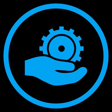 Geliştirme hizmet düz vektör simgesi