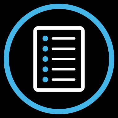 Liste sayfa düz vektör simgesi