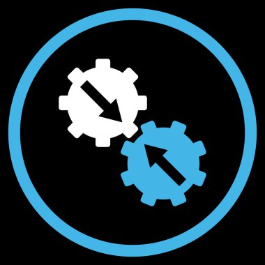 Dişli Tümleştirme düz vektör simgesi