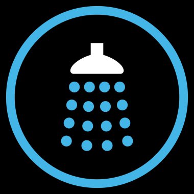 Duş düz vektör simgesi