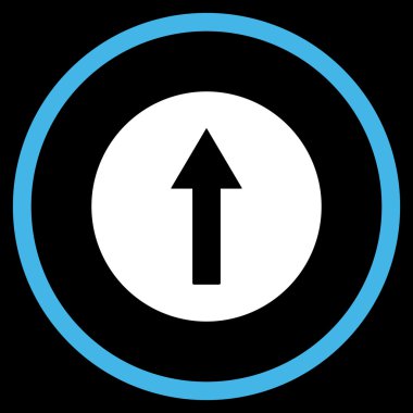 Yukarı yönlü ok düz vektör simgesi