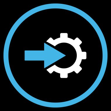 COG Tümleştirme düz vektör simgesi