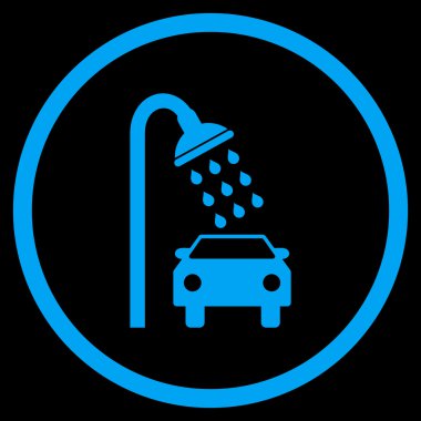 Araba duş düz vektör simgesi