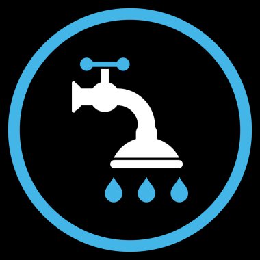 Duş musluk düz vektör simgesi