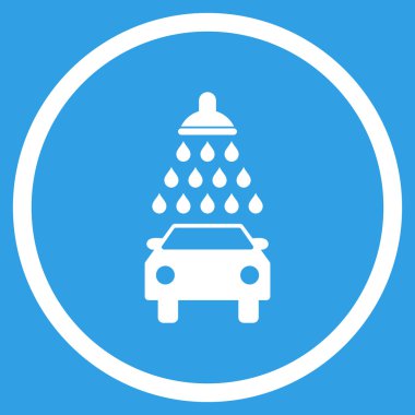 Araba duş düz vektör simgesi