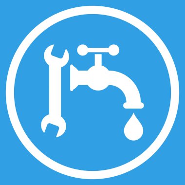 Sıhhi tesisat düz vektör simgesi