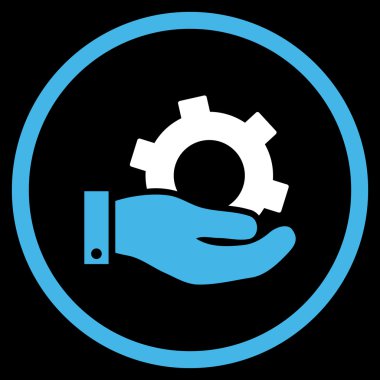 Hizmet düz vektör simgesi