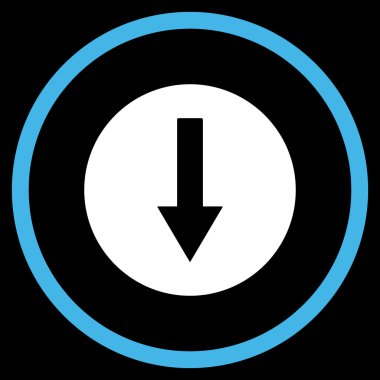 Yuvarlak ok düz vektör simgesi