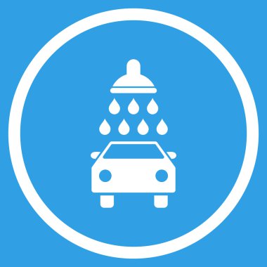 Araba duş düz vektör simgesi