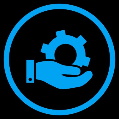 Hizmet düz vektör simgesi