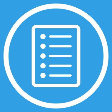 Liste sayfa düz vektör simgesi