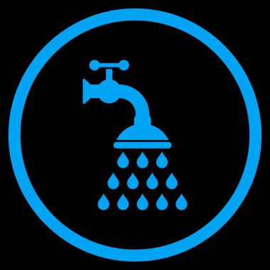 Duş musluk düz vektör simgesi