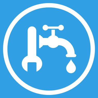 Sıhhi tesisat düz vektör simgesi