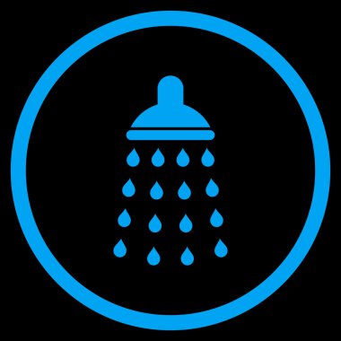 Duş düz vektör simgesi