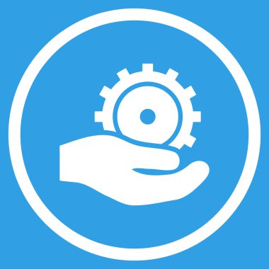 Geliştirme hizmet düz vektör simgesi