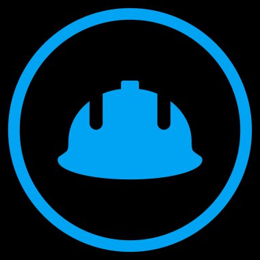 İnşaat kask düz vektör simgesi