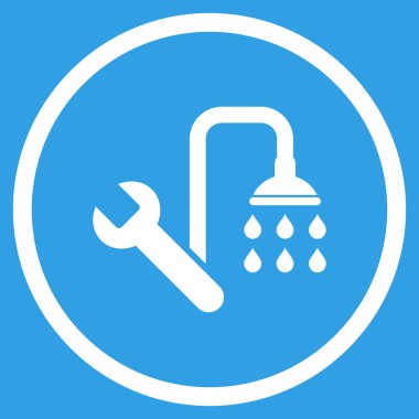 Sıhhi tesisat düz vektör simgesi