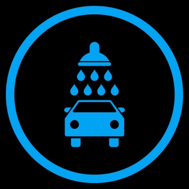 Araba duş düz vektör simgesi