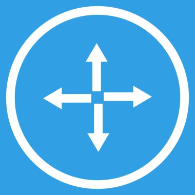 Oklar düz vektör simgesini genişletin