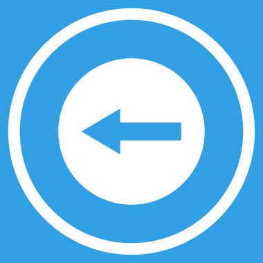 Sol yönlü ok düz vektör simgesi