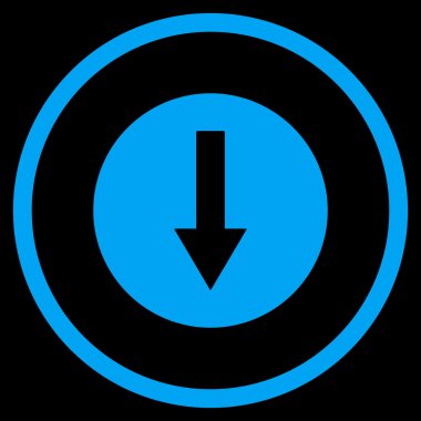 Yuvarlak ok düz vektör simgesi