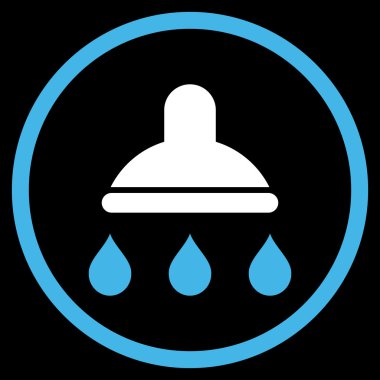 Duş düz vektör simgesi