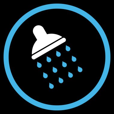 Duş düz vektör simgesi