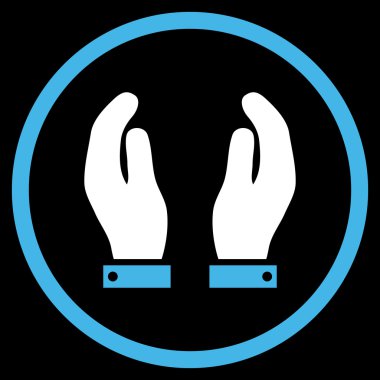 Bakım el düz vektör simgesi