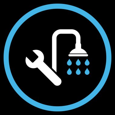 Sıhhi tesisat düz vektör simgesi