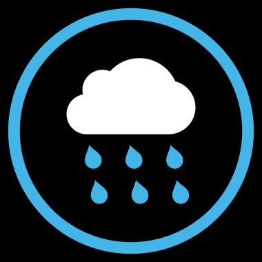 Yağmur bulutu düz vektör simgesi