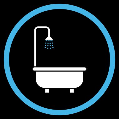 Duş banyo düz vektör simgesi
