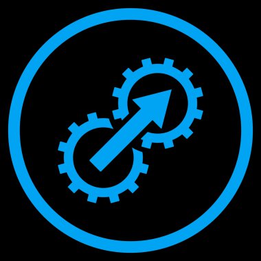 Dişli Tümleştirme düz vektör simgesi