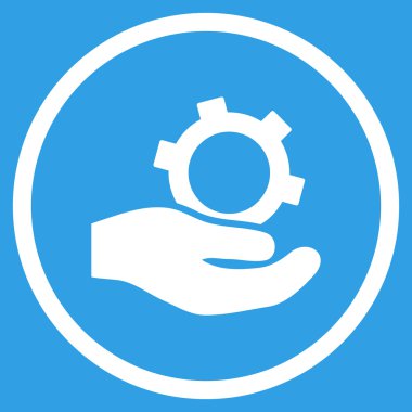 Mühendislik hizmet düz vektör simgesi