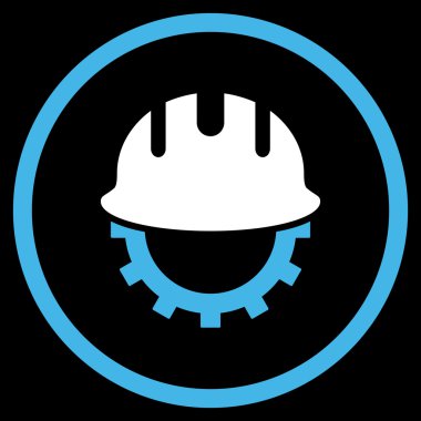 Geliştirme işçisi düz vektör simgesi