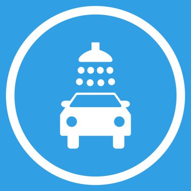 Araba duş düz vektör simgesi