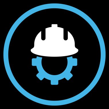 Geliştirme kask düz vektör simgesi