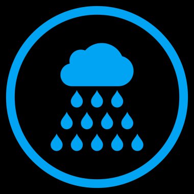 Yağmur bulutu düz vektör simgesi