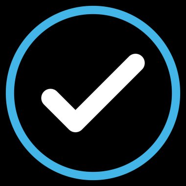 Tamam düz vektör simgesi