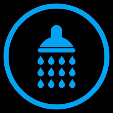 Duş düz vektör simgesi