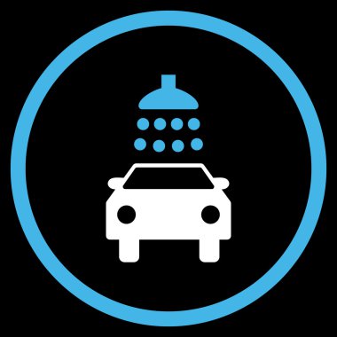 Araba duş düz vektör simgesi