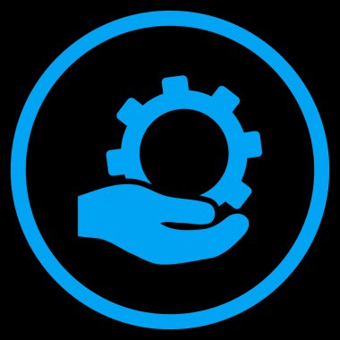 Hizmet düz vektör simgesi