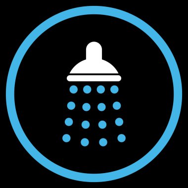 Duş düz vektör simgesi