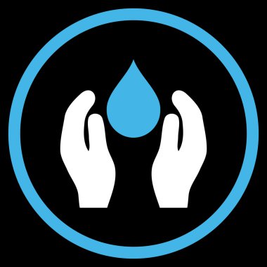 Su bakımı düz vektör simgesi