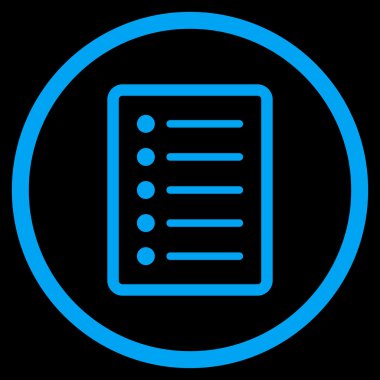 Liste sayfa düz vektör simgesi