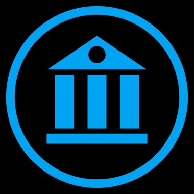 Banka Binası düz vektör simgesi