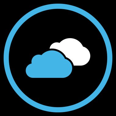 bulutlar düz vektör simgesi