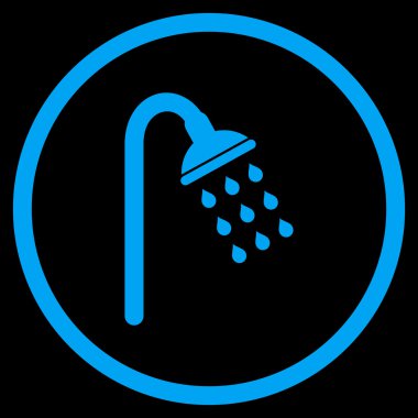 Duş düz vektör simgesi